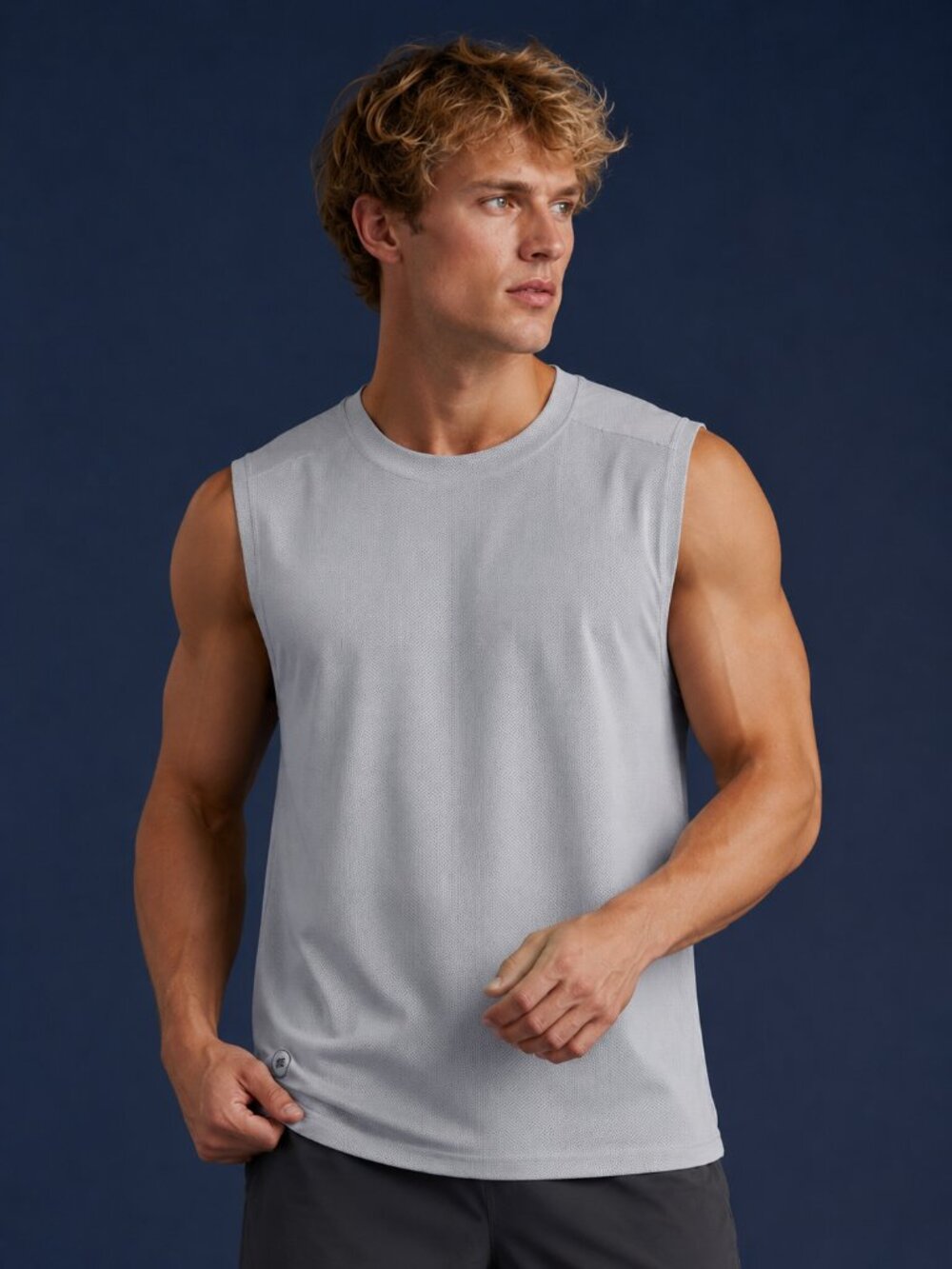 NWT Endeavor Mens Athletic Muscle Tank Top Stone S Cooling Performance Workout